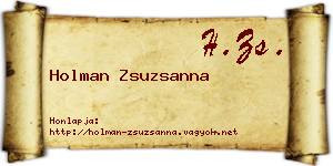 Holman Zsuzsanna névjegykártya